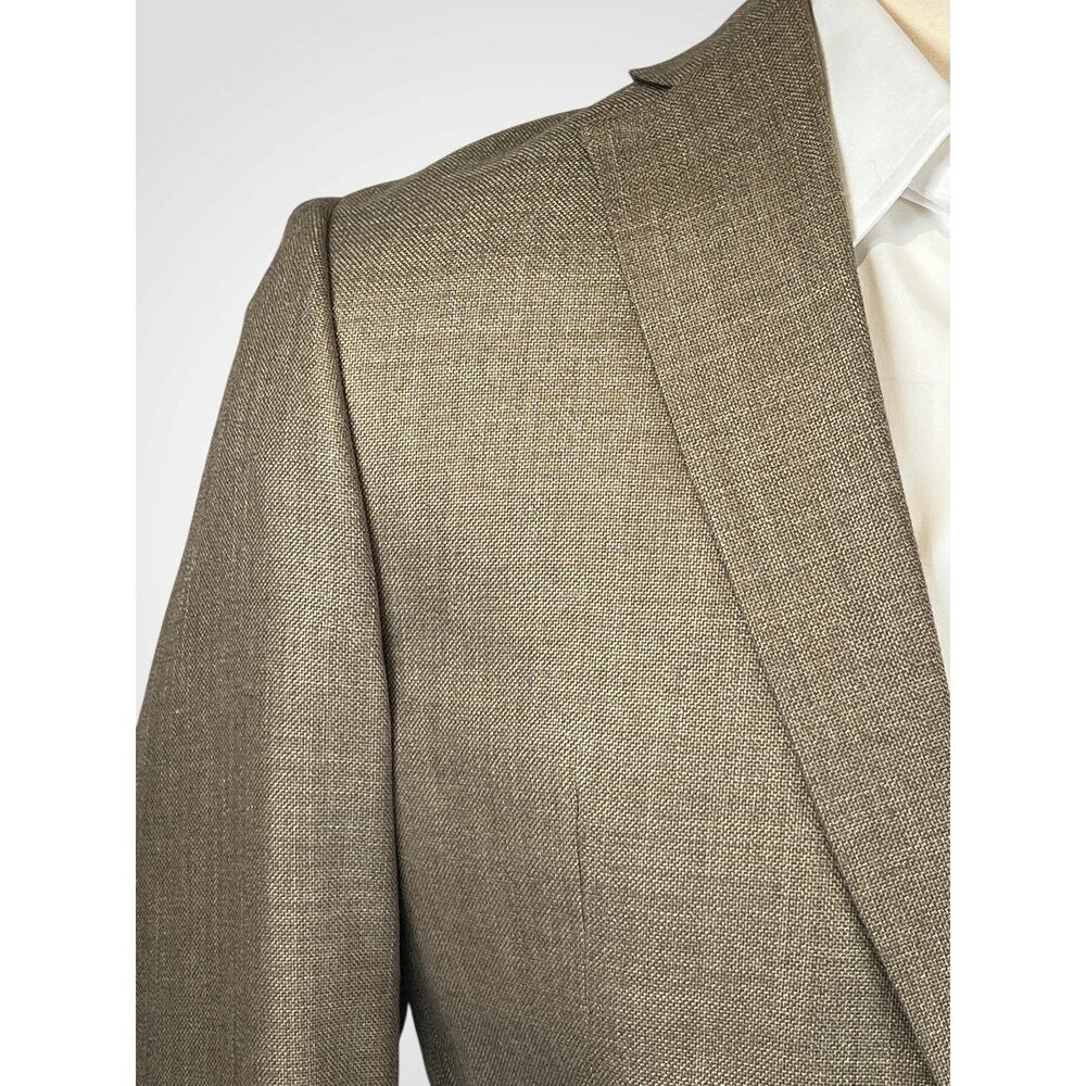 New Ralph Lauren Ultraflex 40R Golden Tan Hopsack Linen Blend Blazer Sport Coat - Picture 7 of 16
